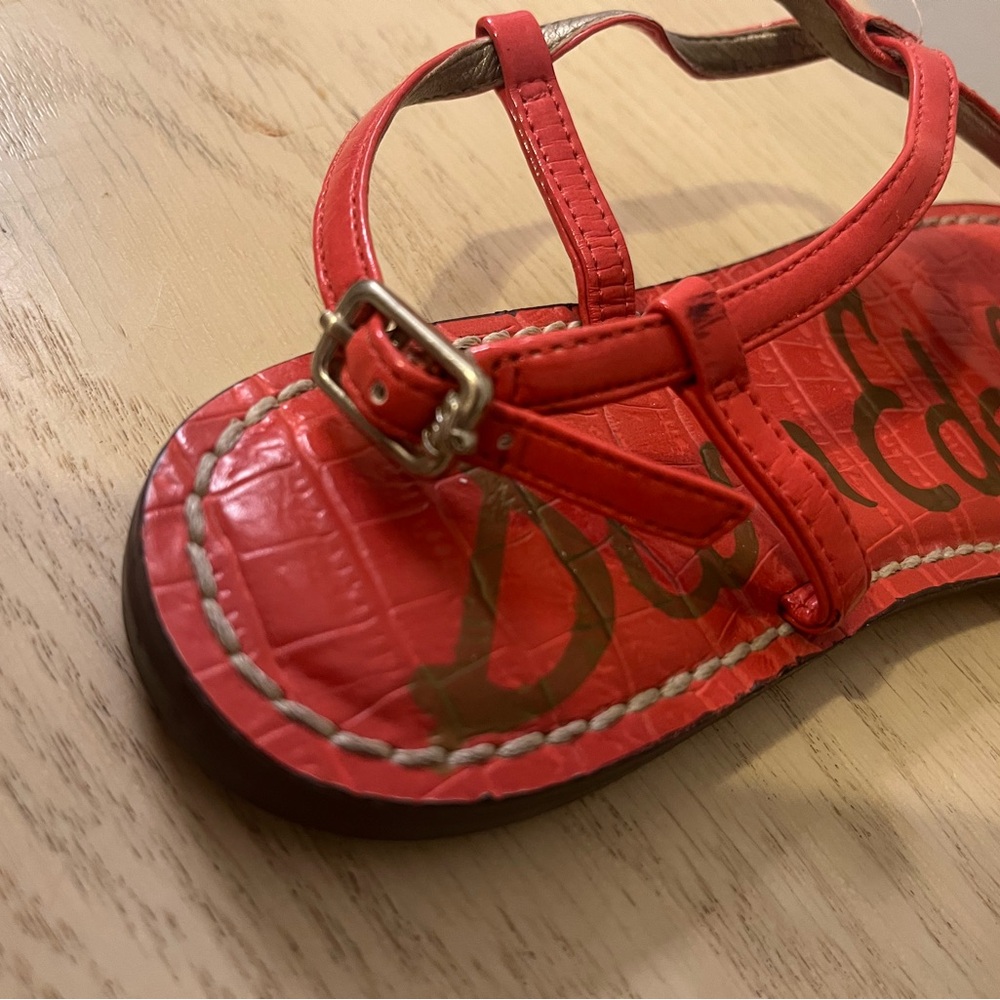 Sam Edelman Vibrant Coral Sandals - Picture 5 of 6